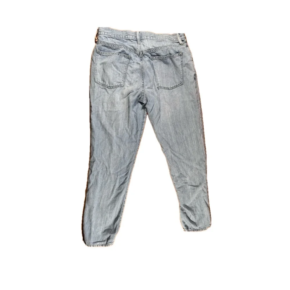 GAP Blue Boyfriend Jeans Relaxed Fit Distressed - Picture 2 of 6